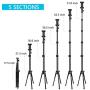 UBeesize Selfie Stick Tripod, 51'' Extendable Tripod Stand with Bluetooth Remote for Cell Phones, Heavy Duty Aluminum, Lightweight