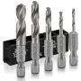 NEIKO 11402A Stubby Drill Bit Set for Metal, 5 Piece | 1/4 Inch Quick Change Hex Shank | M2 HSS Steel NEIKO 11402A Stubby Drill Bit Set for Metal, 5 Piece | 1/4 Inch Quick Change Hex Shank | M2 HSS Steel