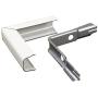 Wiremold Metal Raceway, Extending Power, On-Wall, Outside Elbow, Ivory, B-8