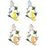 4 Pieces Metal Enamel Flower Leaves Branch Birds Connector DIY Bracelet Necklace Pendants Charms Findings for Jewelry Making DIY Craft 4 Pieces Metal Enamel Flower Leaves Branch Birds Connector DIY Bracelet Necklace Pendants Charms Findings for Jewelry Making DIY Craft