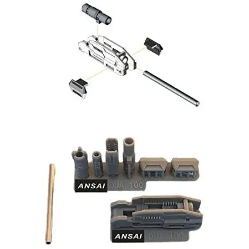 Expansion Unit Armed Gun Detail for 1/100 Scale Gundam Model Kit MG RX 78-2 Metal Barrel x 1 + Plastic Saber x 1 Expansion Unit Armed Gun Detail for 1/100 Scale Gundam Model Kit MG RX 78-2 Metal Barrel x 1 + Plastic Saber x 1