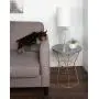 Kate and Laurel Mendel Round Metal End Table, Gray Top with Rose Gold Base Kate and Laurel Mendel Round Metal End Table, Gray Top with Rose Gold Base