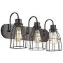 ZZ Joakoah 3-Light Bathroom Vanity Light, Industrial Metal Cage Wall Sconce Vintage Wall Lamp Light Fixture for Bathroom Kitchen Living Room Vanity Hallway. ZZ Joakoah 3-Light Bathroom Vanity Light, Industrial Metal Cage Wall Sconce Vintage Wall Lamp Light Fixture for Bathroom Kitchen Living Room Vanity Hallway.