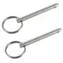 2 Pack Quick Release Pin, Diameter 1/4''(6.3mm), Total Length 3''(76mm), Effective Length 2.4''(61mm), Full 316 Stainless Steel, Bimini Top Pin, Marine Hardware 2 Pack Quick Release Pin, Diameter 1/4''(6.3mm), Total Length 3''(76mm), Effective Length 2.4''(61mm), Full 316 Stainless Steel, Bimini Top Pin, Marine Hardware