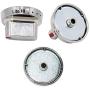 DG64-00347A Range Oven Gas Stove Knob with Metal Ring Dial Burner Knob Replacement by AMI Compatible with Samsung Range Oven-Replaces DG64-00472A DG64-00347B
