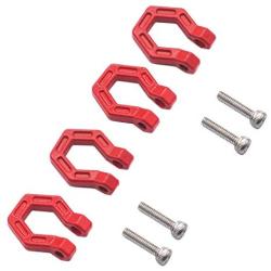 4Pack Mirthobby RC Car Trailer Buckle,Metal Tow Shackle Front Bar Rescue Lock Hook Ring for Axial SCX10 Tamiya CC01 D90 Traxxas 1/10 RC Climbing Crawler Car