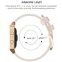 SWEES Leather Bands Compatible with Fitbit Blaze Smart Watch, Genuine Leather Replacement Band with Metal Frame Small & Large for Women Men, Champagne Gold, Rose Gold, Black, Brown, White, Grey, Beige