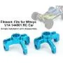 Vbest life Steering Hub Carrier (L/R),Aluminum Alloy Steering Hub Carrier Knuckle Left/Right Upgrade Parts Fits for Wltoys 1/14 144001 RC Car(Blue)