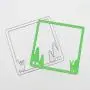 LZBRDY 4.2 Inch Square Frame with Christmas Tree Deer Metal Cutting Dies Background Decor Die Cuts