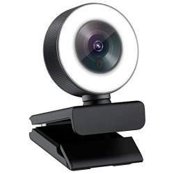 Angetube Streaming 1080P HD Webcam Built in Adjustable Ring Light and Mic. Advanced autofocus AF Web Camera for Google Meet Xbox Gamer Facebook YouTube Streamer