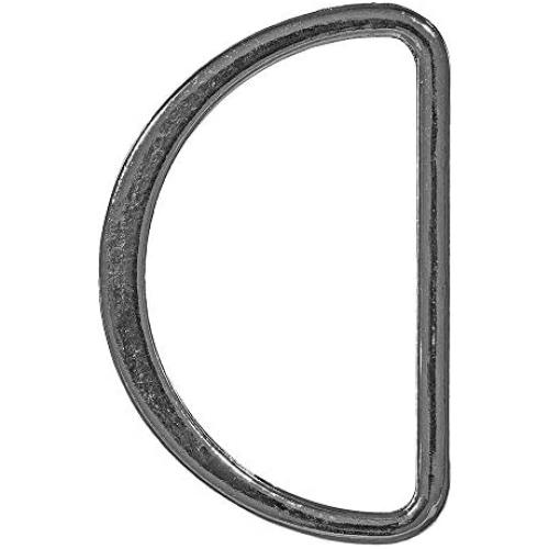 Paracord Planet Flat Metal D-Ring – 2 Inch Silver – Do It Yourself Bags, Accessories, Pet Collars, and Straps (2 Pack)