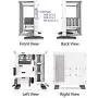 Thermaltake Core P3 ATX Tempered Glass Gaming Computer Case Chassis, Open Frame Panoramic Viewing, White Edition, CA-1G4-00M6WN-05,Snow Thermaltake Core P3 ATX Tempered Glass Gaming Computer Case Chassis, Open Frame Panoramic Viewing, White Edition, CA-1G4-00M6WN-05,Snow