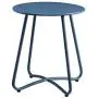 HollyHOME Small Round Patio Metal Side Snack Table, Accent Anti-Rust Steel Coffee Table for Garden, Modern Weatherproof Outdoor End Table, (H) 17.55'' x(D) 15.60'', Navy Blue HollyHOME Small Round Patio Metal Side Snack Table, Accent Anti-Rust Steel Coffee Table for Garden, Modern Weatherproof Outdoor End Table, (H) 17.55'' x(D) 15.60'', Navy Blue