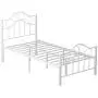 mecor Twin Curved Metal Bed Frame / Mattress Foundation/Platform Bed for Kids Girls Boys with Steel Headboard Footboard,No Box Spring Needed,White/Twin Size mecor Twin Curved Metal Bed Frame / Mattress Foundation/Platform Bed for Kids Girls Boys with Steel Headboard Footboard,No Box Spring Needed,White/Twin Size