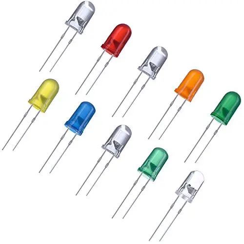 100 Pieces Clear LED Light Emitting Diodes Bulb LED Lamp, 5 mm (Multicolor) 100 Pieces Clear LED Light Emitting Diodes Bulb LED Lamp, 5 mm (Multicolor)