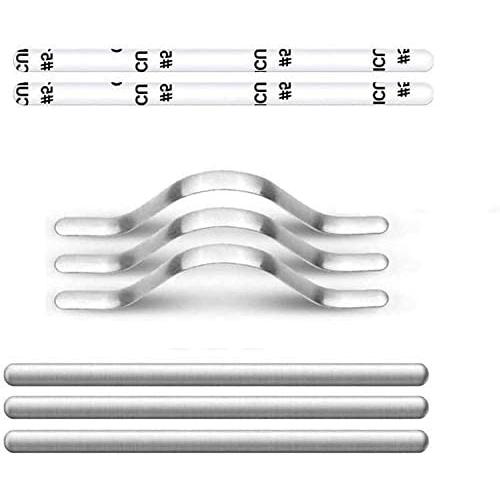 120 Pack, EWA Nose Bridge Strip with Double-Sided Tape, Aluminum Metal Nose Wire Strip, DIY Nose Pads Nose Bridge Clip(Specs: 0.02X0.2X3.5 inch)