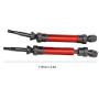 T best RC Drive Shaft, 2Pcs Aluminium Alloy Steel 1:10 Scale Remote Control Crawler Car Drive Shaft RC Upgrades Parts Accessory for ECX 2WD 1/10 RC Hobby Car(Red)