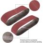 Aluminum Oxide Sanding Belts,3-Inch x 21-Inch 80/120/150/240/400 Assorted Grits (15 Pack) Aluminum Oxide Sanding Belts,3-Inch x 21-Inch 80/120/150/240/400 Assorted Grits (15 Pack)