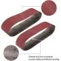 Aluminum Oxide Sanding Belts,3-Inch x 21-Inch 80/120/150/240/400 Assorted Grits (15 Pack)