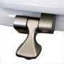 Mayfair 1844BNA 000 Edgewater Toilet Seat Hinges Will Never Come Loose Durable Enameled Wood, 1 Pack - ELONGATED, White - Brushed Nickel