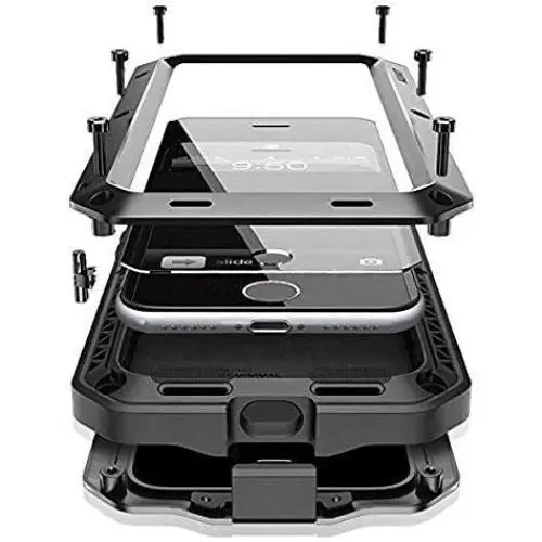 CarterLily iPhone 11 Pro Max Case, Full Body Shockproof Dustproof Waterproof Aluminum Alloy Metal Gorilla Glass Cover Case for Apple iPhone 11 Pro Max 6.5 inch (Black)