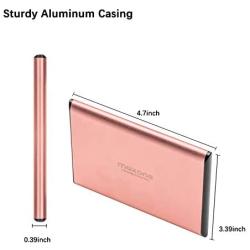 Maxone 250GB Ultra Slim Portable External Hard Drive HDD USB 3.0 for PC, Mac, Laptop, PS4, Xbox one - Rose Pink