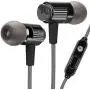 GOgroove AudiOHM RNF Durable Earbuds - Heavy Duty Headphones with Thick Aramid Fiber Reinforced Cable, in-Line Microphone, in-Ear Noise Isolation & Rugged Metal Driver Housing (Carbon Black)