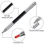 6 Pieces Engraving Pen Tip Scriber Includes 2 Tungsten Carbide Scribers with Magnet, 2 Double Head Scribers and 2 Replacement Tip, Metal Etching Engraving Pen for Metal Glass Ceramics Stone Wood