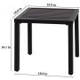 PHI VILLA Indoor Outdoor Small Metal Square Side/End Table, Patio Coffee Bistro Table, Black