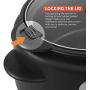 Elite Gourmet Glas Slow Cooker with Adjustable Temp, Entrees, Sauces, Stews & Dips, Dishwasher Safe Glass Lid & Crock, 6 Quart, Stainless Steel