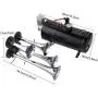 4 Air Horn Trumpet for Car Truck Train, 150DB Super Loud Train Horns kit for Trucks Van Boat, with 120 PSI 12V Compressor and Gauge 4 Air Horn Trumpet for Car Truck Train, 150DB Super Loud Train Horns kit for Trucks Van Boat, with 120 PSI 12V Compressor and Gauge