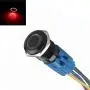 Etopars Black Case 16mm Red Angel Eye Symbol LED 12V Push Button Metal Toggle Switch Socket Plug Wire Car Vehicle