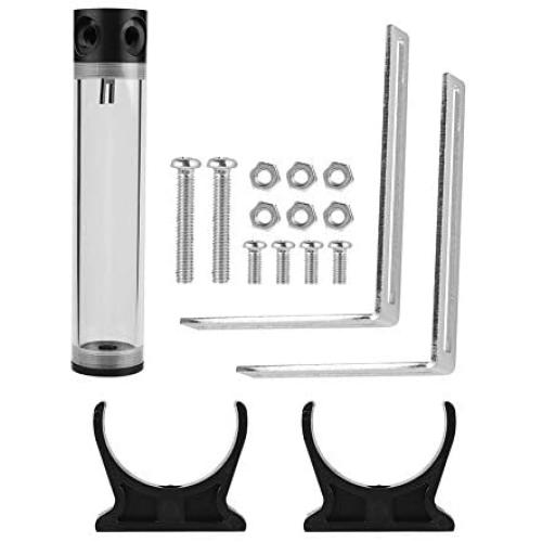 Water Cooling Tank, 190mm / 240mm / 300mm / 400mm50mm Diameter POM Cylindrical CPU Water Cooler Reservoir System Heat Sink Kit for PC Computer(240mm)