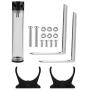Water Cooling Tank, 190mm / 240mm / 300mm / 400mm50mm Diameter POM Cylindrical CPU Water Cooler Reservoir System Heat Sink Kit for PC Computer(240mm)