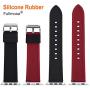 Fullmosa Apple Watch Band Silicone Compatible Apple Watch 42mm 44mm 38mm 40mm, Rainbow Soft Rubber iWatch Band for Apple Watch SE/6/5/4/3/2/1, Black Top/ Red Bottom 44mm 42mm