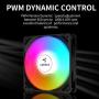 upHere 120mm Case Fan PWM 4-Pin High Airflow Rainbow LED for Computer Cases Cooling,3-Pack,NK12CF4-3