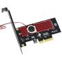 JEYI SK4 NVMe PCIe Adapter with Cooling Combo M.2 NVMe SSD to PCI-E X4 Expansion Card M Key + Cool Warship m2 2280 SSD Fan Heatsink for PCI Express 3.0 4X X8 X16 (Red)