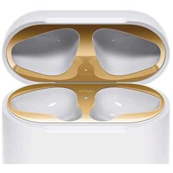 elago Upgraded AirPods Dust Guard (Gold, 1 Set) – Dust-Proof Film, Luxurious Looking, Must Watch Easy Installation Video, Chromium Plating, Protect AirPods from Metal Shavings [US Patent Registered]