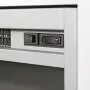 Walker Edison Griffith Contemporary Double Glass Door Fireplace TV Stand, 52 Inch, White Walker Edison Griffith Contemporary Double Glass Door Fireplace TV Stand, 52 Inch, White