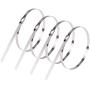 Amariver 100 Pieces 304 Stainless Steel Zip Ties Cable Ties Multi Functional Cable Straps Locking Metal Zips Ties for Cables and Wires