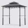 ABCCANOPY 8x 5 Grill Gazebo Double Tiered Outdoor BBQ Gazebo Canopy with LED Light (Dark Gray)