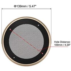 uxcell 4pcs 4'' Speaker Grill Mesh Decorative Circle Woofer Guard Protector Cover Audio Parts