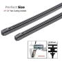 Metal Stents Wiper Strips Insert Rubber strip Blade Refill 8mm Soft 26'' 2pcs Styling Auto Car Vehicle