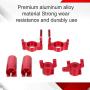DAPENGNIAO Metal Front Steering Knuckles C Hub Carrier Rear Axle Lock Out Set Suitable for Axial SCX10 II 90046 90047 RC Car Parts Accessories (Color : Black)