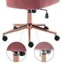 Duhome Home Office Chair Computer Desk Chair Armchair Task Chair Velvet Upholstered Chair Height Adjustable Comfortable Stool Swivel Rolling Chair with Rose Gold Metal Base for Office Study Pink Duhome Home Office Chair Computer Desk Chair Armchair Task Chair Velvet Upholstered Chair Height Adjustable Comfortable Stool Swivel Rolling Chair with Rose Gold Metal Base for Office Study Pink