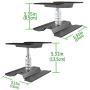 RC Car Work Stand Repair Workstation Tools Aluminum 360 Degree Rotation Lift Or Lower for 1/12 1/10 1/8 Scale Cars Trucks (Black)