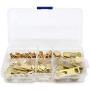 Zipper Repair Kit Solution Metal YKK Assorted Brass Sliders ~Easy Container Storage Sets of #4.5, 5, and #10 Include #4.5, 5 and #10 Top & Bottom Stops Both (Made in USA) 23 Sets