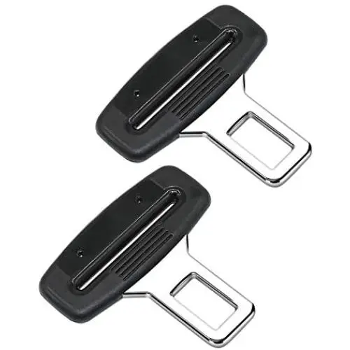 MOCHENT 2 Pack Seat Belt Clip - Car Seat Belt Buckle Stainless Steel Metal Universal Safety Seat Belt Silencer Alarm Stopper Insert Plug for All Vehicles Cars (Black) MOCHENT 2 Pack Seat Belt Clip - Car Seat Belt Buckle Stainless Steel Metal Universal Safety Seat Belt Silencer Alarm Stopper Insert Plug for All Vehicles Cars (Black)