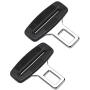 MOCHENT 2 Pack Seat Belt Clip - Car Seat Belt Buckle Stainless Steel Metal Universal Safety Seat Belt Silencer Alarm Stopper Insert Plug for All Vehicles Cars (Black)