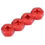 Dilwe RC Car Hex Hub Adapter, 4 Pcs Aluminium Alloy 6mm to 12mm Wheel Hex Hub Adapter for WPL 1634 RC Truck RC Spare Part Accessory (Red)